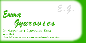 emma gyurovics business card